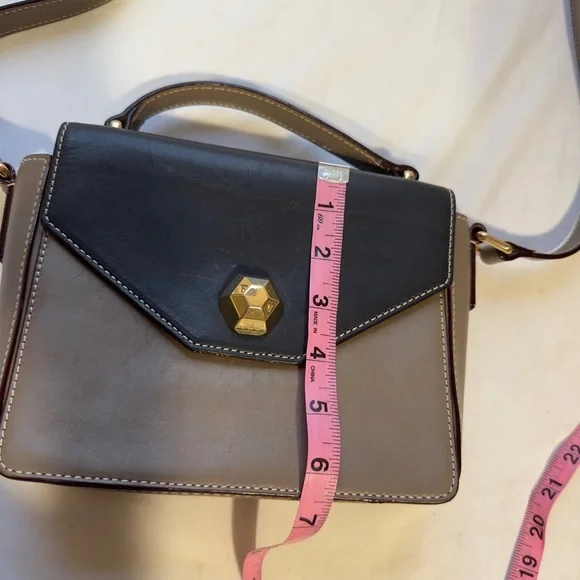 Vintage Frances Valentine Black and Brown Crossbody Bag - Picture 8 of 8